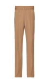 Drôle De Monsieur 'le Pantalon Droit' Brown Pants With Elastic Drawstring Waist In Brown