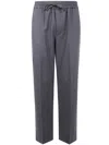 Drôle De Monsieur "le Pantalon Élastiqué Flanelle" Trousers In Gray