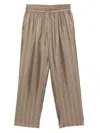 Drôle De Monsieur Le Pantalon Rayure Fleuries Trosuers In Pink