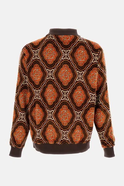 Drôle De Monsieur Le Polo Velours Médaillon In Brown
