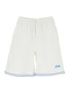 Drôle De Monsieur Textured Shorts Featuring Pockets In White
