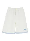 Drôle De Monsieur Textured Shorts Featuring Pockets In White