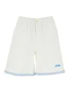 Drôle De Monsieur Textured Shorts Featuring Pockets In White
