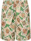 Drôle De Monsieur Drole De Monsieur Le Short Plage Jeu De Cartes In Green