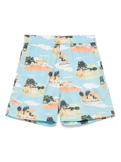 Drôle De Monsieur Le Short Plage Swim Shorts In 蓝色