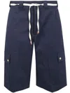 Drôle De Monsieur Le Short Workwear Chevron By Drole De Monsieur In Blue