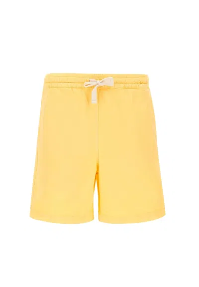 Drôle De Monsieur Le Shorts Coton Lavè Cotton Shorts In Yellow