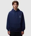 Drôle De Monsieur Le Slogan Calligraphy Hoodie In Navy