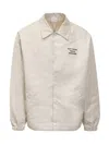 Drôle De Monsieur Beige Slogan Jacket In Beige