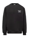 Drôle De Monsieur Black Sweatshirt With Bold Slogan And Elastic Hems In Black