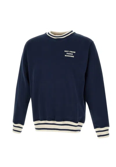 Drôle De Monsieur Le Sweatshirt Cotton Sweatshirt In Blue