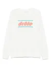 Drôle De Monsieur 'cotton Sweatshirt' Tennis Graphic Print In White
