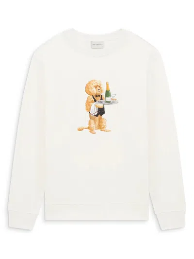 Drôle De Monsieur Le Sweatshirt Poodle. In White