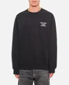Drôle De Monsieur Black Sweatshirt With Bold Slogan And Elastic Hems In Black