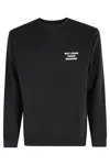 Drôle De Monsieur Black Sweatshirt With Bold Slogan And Elastic Hems In Black