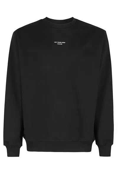 Drôle De Monsieur Le Sweatshirt Slogan Classique In Bl Black