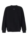 DRÔLE DE MONSIEUR 'LE SLOGAN CLASSIQUE' BLACK CREWNECK SWEATSHIRT WITH CONTRASTING PRINT IN COTTON MAN