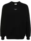 Drôle De Monsieur 'le Slogan Classique' Black Crewneck Sweatshirt With Contrasting Print