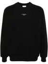 Drôle De Monsieur 'le Slogan Classique' Black Crewneck Sweatshirt With Contrasting Print