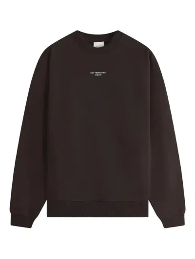 Drôle De Monsieur "le Sweatshirt Slogan Classique" Round Neck Sweatshirt Clothing In Black