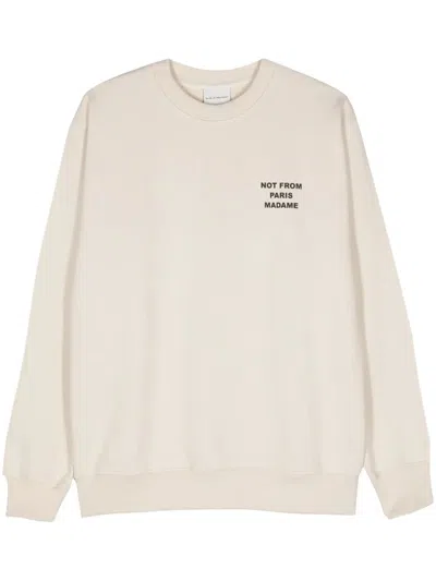 Drôle De Monsieur Drole De Monsieur Sweatshirt Le Sweatshirt Slogan In White