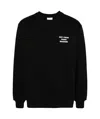 Drôle De Monsieur Black Sweatshirt With Bold Slogan And Elastic Hems In Black