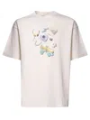 Drôle De Monsieur Pattern Printed T-shirt In White