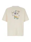 Drôle De Monsieur Pattern Printed T-shirt In White