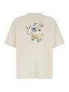 Drôle De Monsieur Pattern Printed T-shirt In White