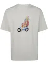Drôle De Monsieur "golfeu" Print Crew Neck T-shirt In White