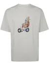 Drôle De Monsieur "golfeu" Print Crew Neck T-shirt In White