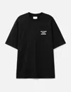 Drôle De Monsieur Black Crewneck T-shirt With Slogan Print On The Front And Back