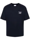 Drôle De Monsieur Blue Crewneck T-shirt With Slogan Print On The Front And Back In Cotton Man