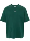 Drôle De Monsieur Logo Print Drop Shoulder T-shirt In Green