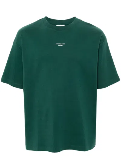 Drôle De Monsieur Drole De Monsieur Classic Slogan T Shirt In Green