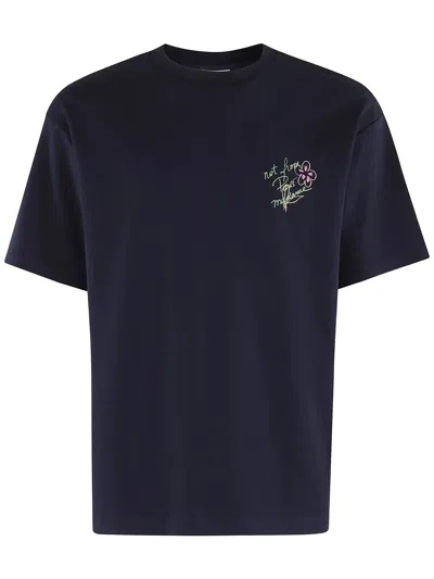 Drôle De Monsieur Drole De Monsieur Le T Shirt Slogan Esquisse In Navy