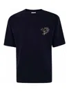 Drôle De Monsieur Drole De Monsieur Le T Shirt Slogan Esquisse In Blue