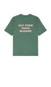 Drôle De Monsieur Le T-shirt Slogan In Green
