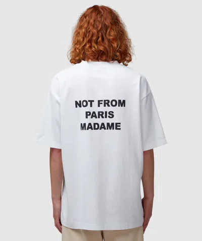 Drôle De Monsieur Le T-shirt Slogan In Optic White