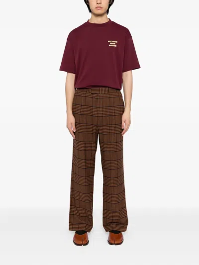 Drôle De Monsieur Drole De Monsieur T-shirt Not From Paris Madame In Burgundy