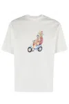 Drôle De Monsieur "golfeu" Print Crew Neck T-shirt In Off White