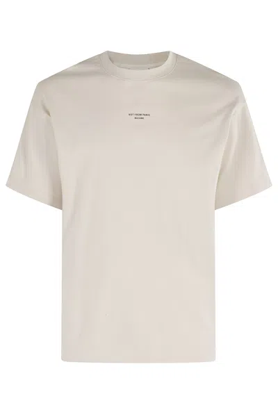 Drôle De Monsieur Classique Slogan T-shirt In Neutral