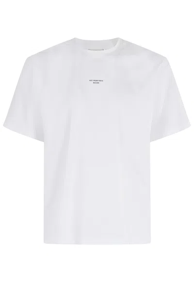 Drôle De Monsieur Le Tshirt Slogan Classique In White