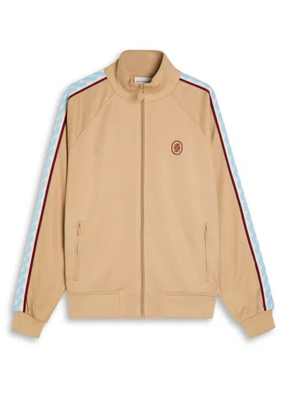 Drôle De Monsieur Le Veste Survetement Satin-jersey Track Jacket In Brown