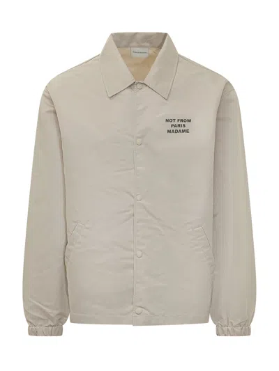 Drôle De Monsieur Drole De Monsieur Lightweight Jacket With Unique Print In Neutral