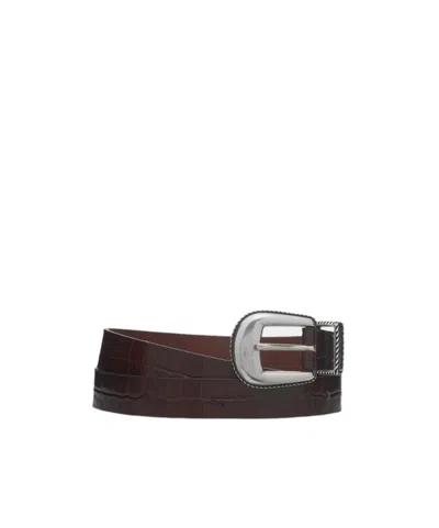 Drôle De Monsieur Logo Belt In Brown