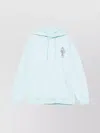 Drôle De Monsieur Logo Embroidered Hooded Sweatshirt In Blue