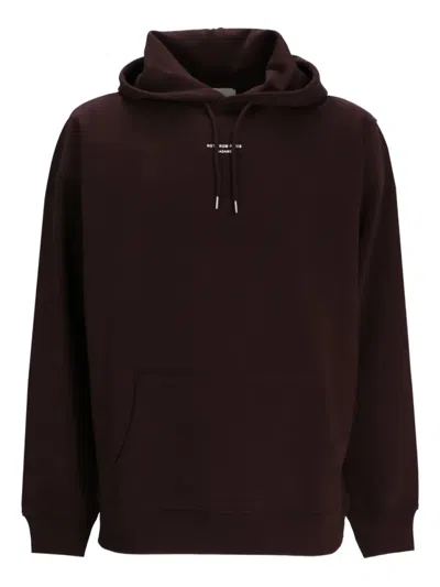 Drôle De Monsieur Logo-embroidered Hoodie In Brown