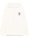 Drôle De Monsieur Le Hoodie Slogan Fleurs In Neutrals