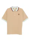 Drôle De Monsieur Logo-embroidered Polo Shirt In Neutral